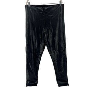 Joie Faux Leather Leggings High‎ Waist Stretch Pull On Pants Punk Goth XXL